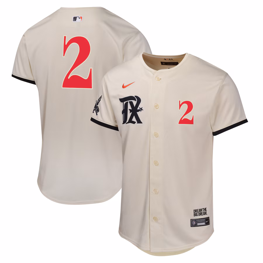 Youth Texas Rangers Marcus Semien Nike Natural City Connect Limited Player Jersey - Puhuasuan