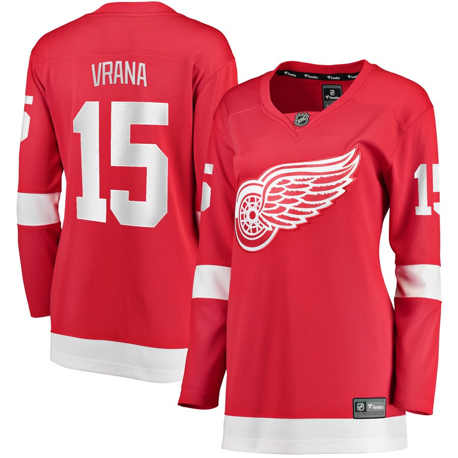 Women's Detroit Red Wings Jakub Vrana Fanatics Branded Red 2017/18 Home Breakaway Jersey - Puhuasuan