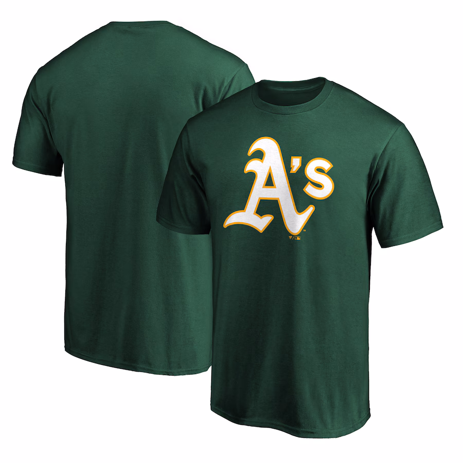 Men's Oakland Athletics Green Team Color Primary Logo T-Shirt II - Puhuasuan