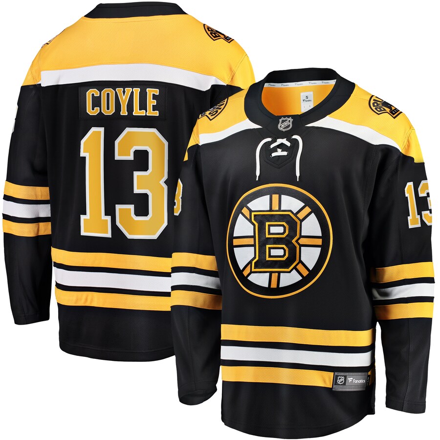 Men's Boston Bruins Charlie Coyle Fanatics Branded Black Home Premier Breakaway Player Jersey - Puhuasuan