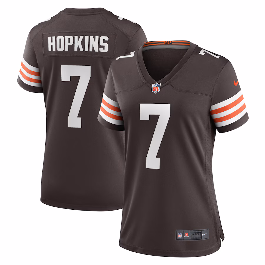 Women's Cleveland Browns Dustin Hopkins Nike  Brown Team Game Jersey - Puhuasuan