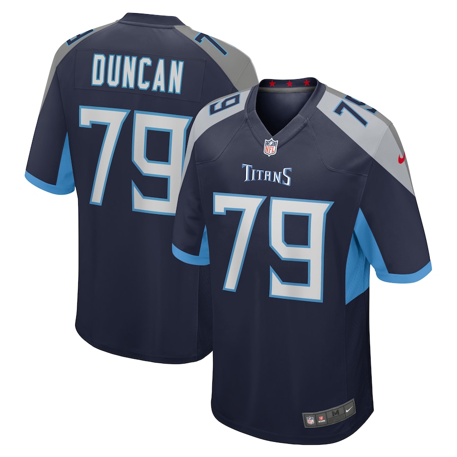 Men's Tennessee Titans Jaelyn Duncan Nike  Navy Team Game Jersey - Puhuasuan
