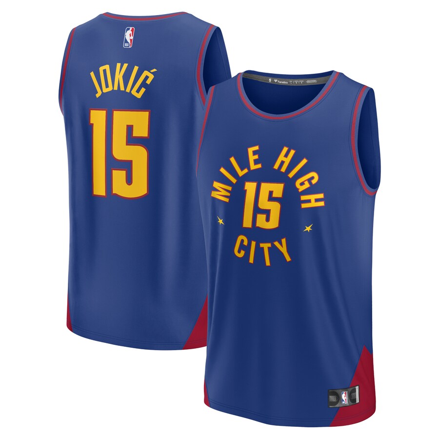 Youth Denver Nuggets Nikola Jokic Fanatics Blue Fast Break Player Jersey - Statement Edition - Puhuasuan