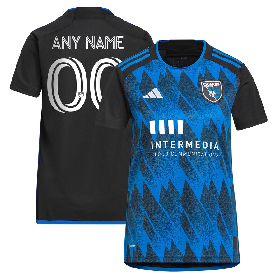 Women's San Jose Earthquakes adidas Blue 2023 Active Fault Jersey Replica Custom Jersey - Puhuasuan