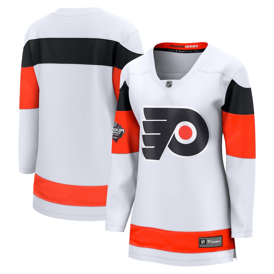 Women's Philadelphia Flyers Fanatics White 2024 NHL Stadium Series Breakaway Jersey - Puhuasuan