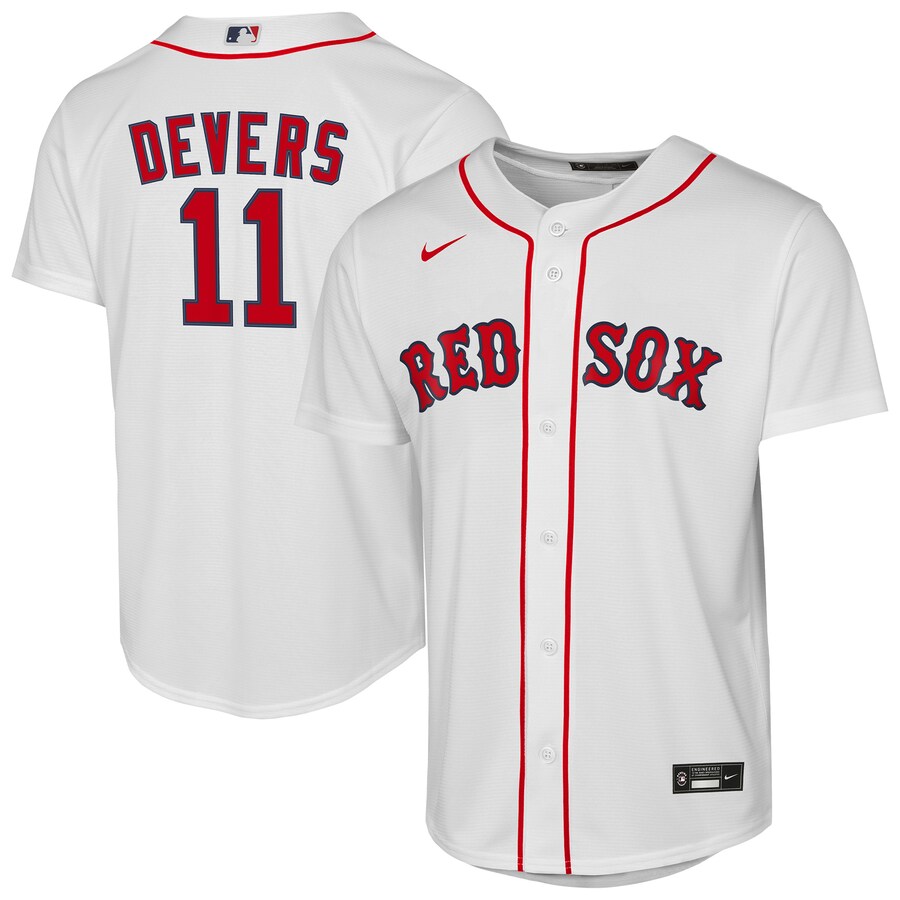 Youth Boston Red Sox Rafael Devers Nike White Home Replica Player Jersey - Puhuasuan