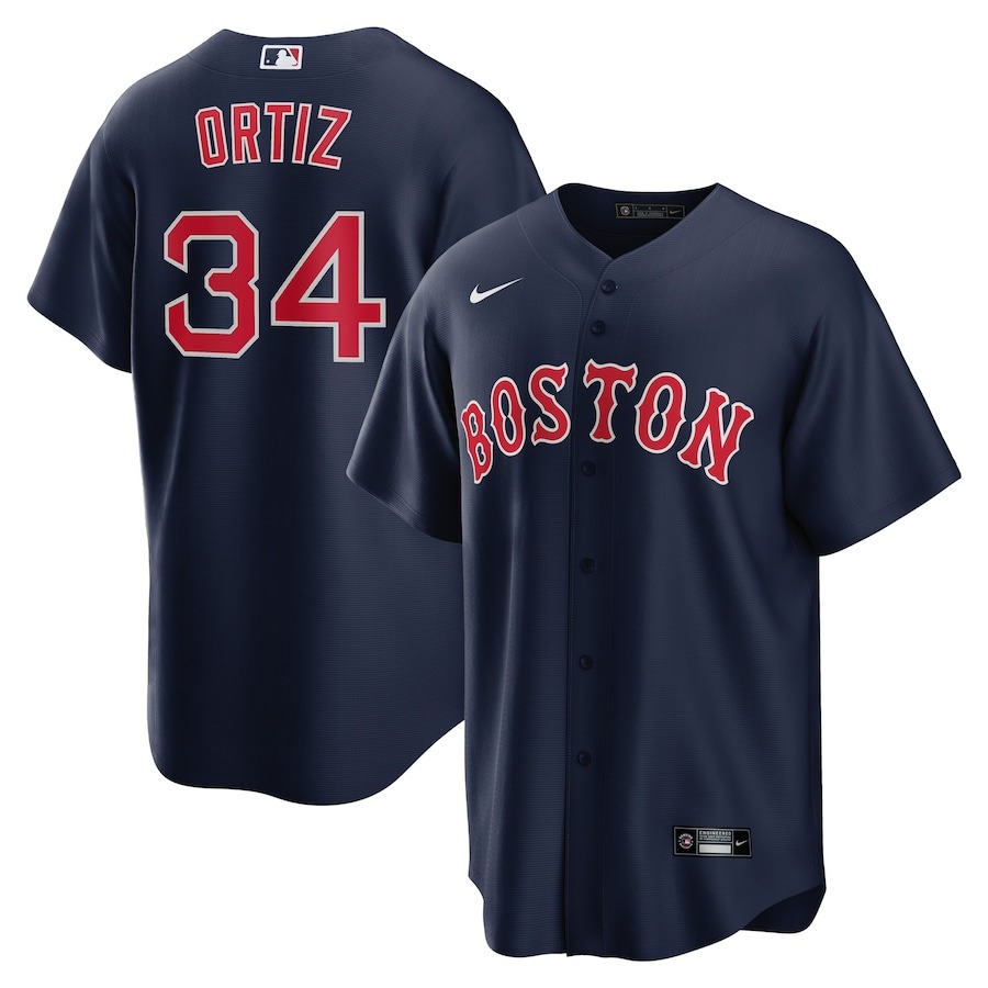 Men's Boston Red Sox David Ortiz Nike Navy Alternate Elite Player Jersey - Puhuasuan