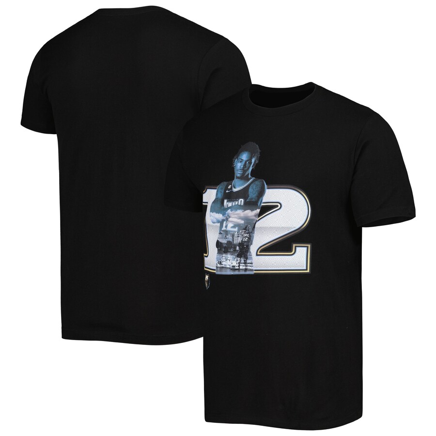 Men's Memphis Grizzlies Ja Morant Stadium Essentials Black Player Metro T-Shirt - Puhuasuan