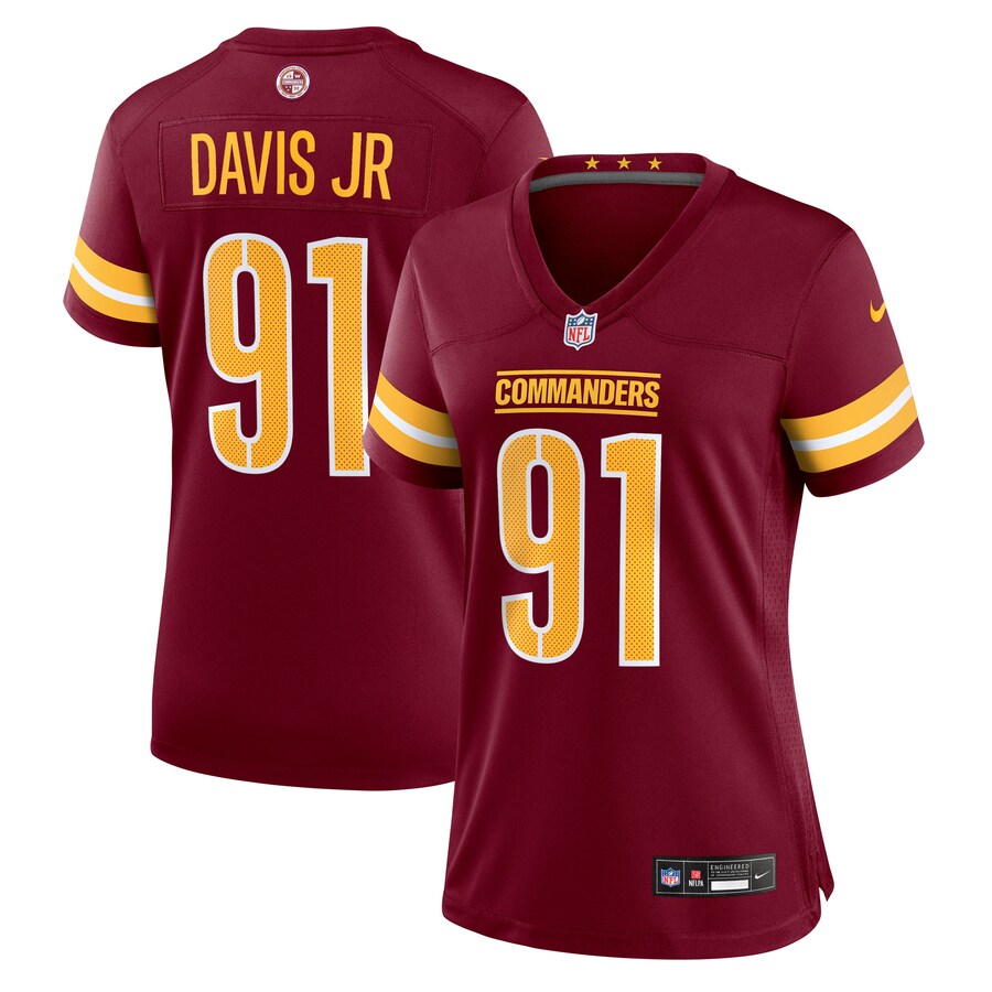 Women's Washington Commanders Carl Davis Jr. Nike Burgundy Team Game Jersey - Puhuasuan