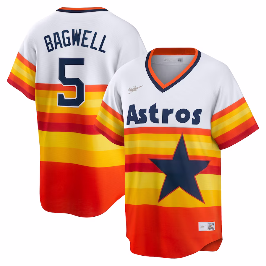 Men's Houston Astros Jeff Bagwell Nike White Home Cooperstown Collection Player Jersey - Puhuasuan