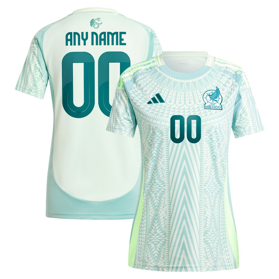 Women's Mexico National Team  adidas Green 2024 Away Replica Custom Jersey - Puhuasuan