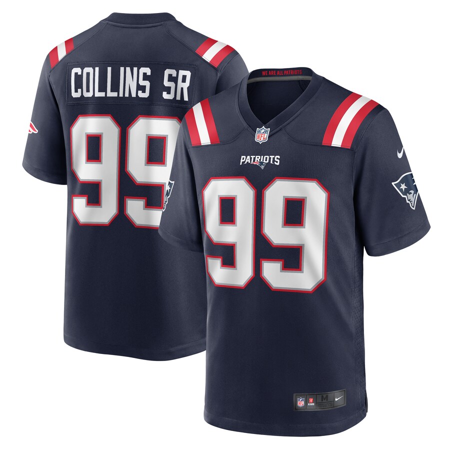 Men's New England Patriots Jamie Collins Sr. Nike Navy Home Game Player Jersey - Puhuasuan