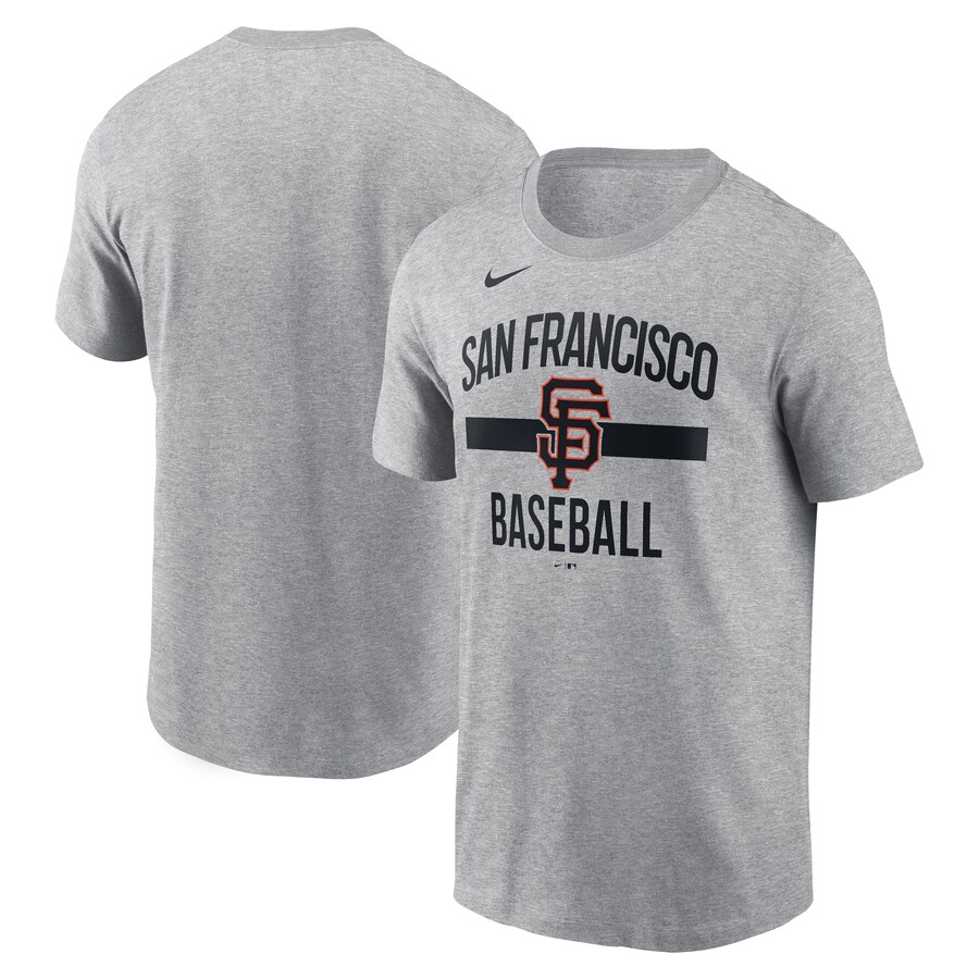 Men's San Francisco Giants Nike Heather Gray Arched T-Shirt - Puhuasuan