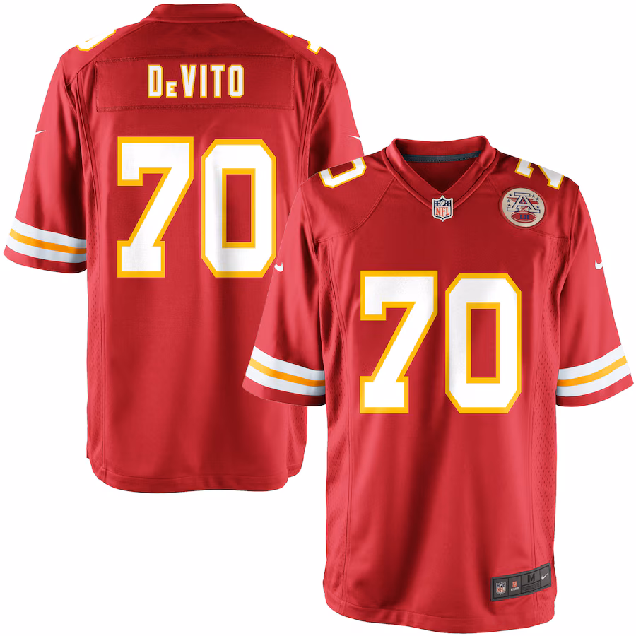 Nike Youth Kansas City Chiefs Mike DeVito Team Color Game Jersey - Puhuasuan