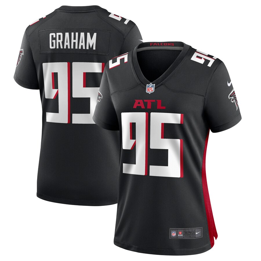 Women's Atlanta Falcons Ta'Quon Graham Nike Black Game Jersey - Puhuasuan