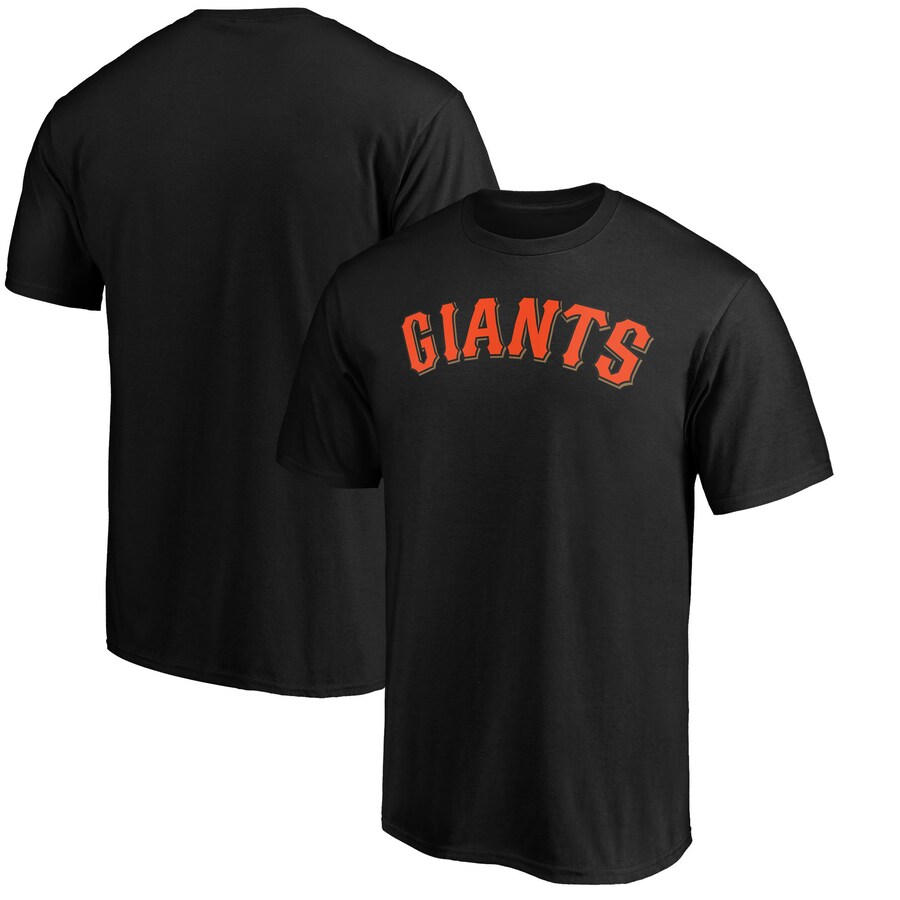 Men's San Francisco Giants Black Official Team Wordmark T-Shirt - Puhuasuan