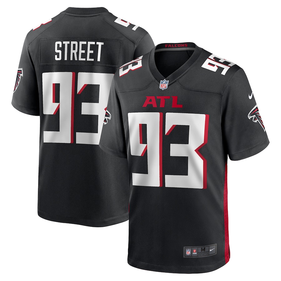Men's Atlanta Falcons Kentavius Street Nike Black Team Game Jersey - Puhuasuan