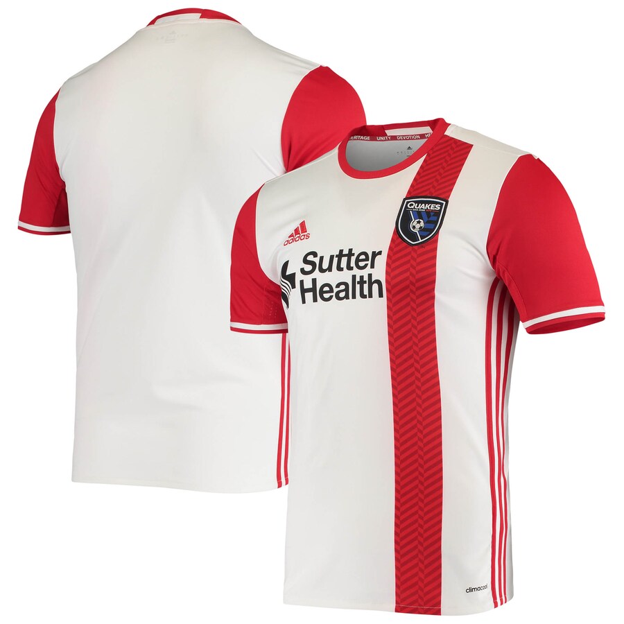 Men's San Jose Earthquakes adidas White Replica Away Jersey - Puhuasuan