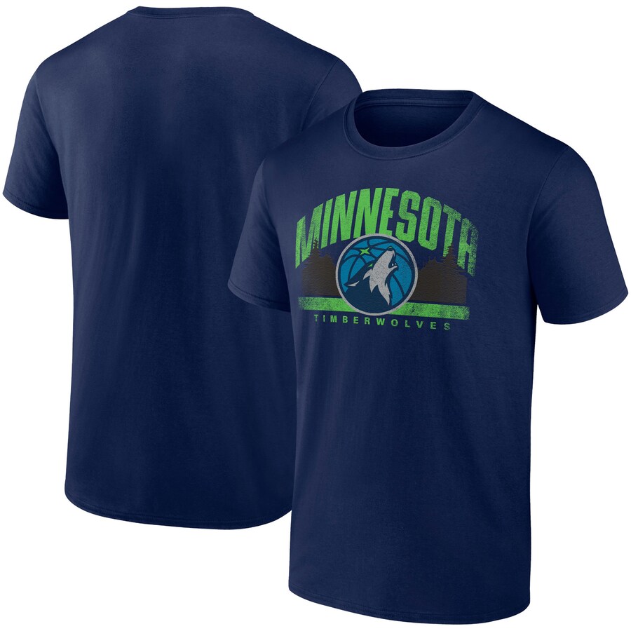 Men's Minnesota Timberwolves Navy Full Court Press T-Shirt - Puhuasuan