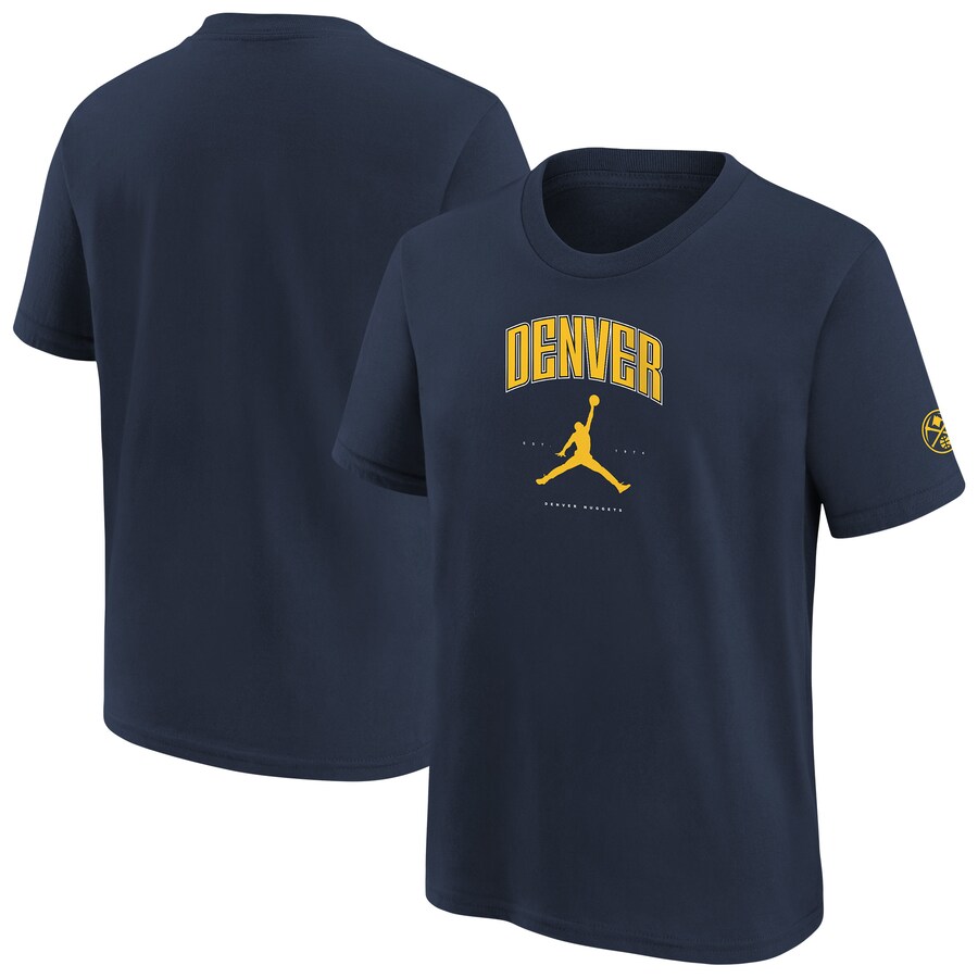 Youth Denver Nuggets Jordan Brand Navy Essential Cities T-Shirt - Puhuasuan