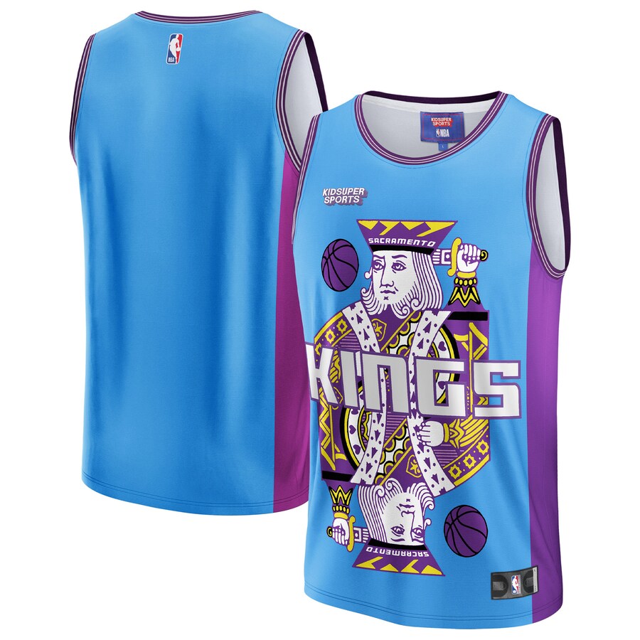 Unisex Sacramento Kings NBA & KidSuper Studios by Fanatics Blue Hometown Jersey - Puhuasuan