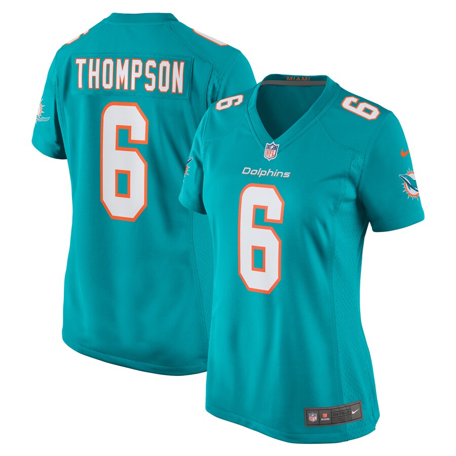 Women's Miami Dolphins Skylar Thompson Nike  Aqua Team Game Jersey - Puhuasuan