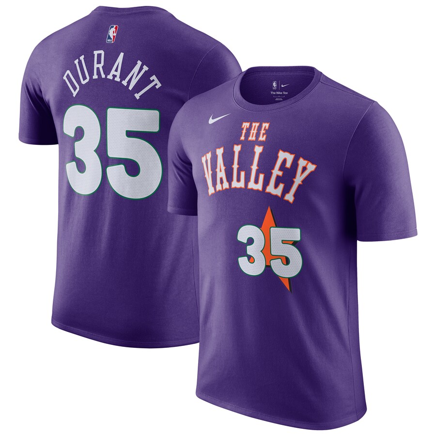 Men's Phoenix Suns Kevin Durant Nike Purple 2024/25 City Edition Name & Number T-Shirt - Puhuasuan