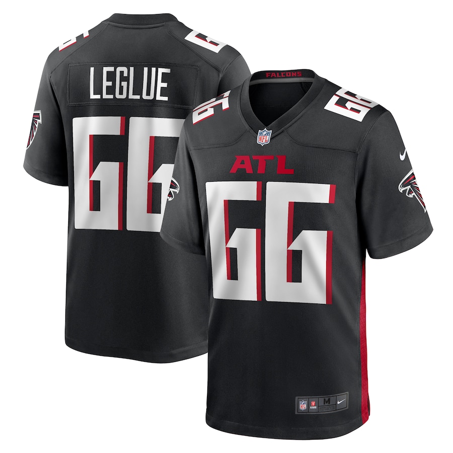 Men's Atlanta Falcons John Leglue Nike  Black Team Game Jersey - Puhuasuan
