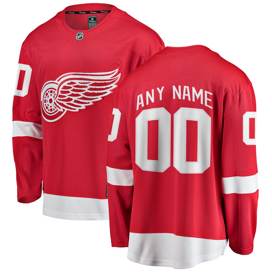 Men's Detroit Red Wings Fanatics Branded Red Home Breakaway Custom Jersey - Puhuasuan