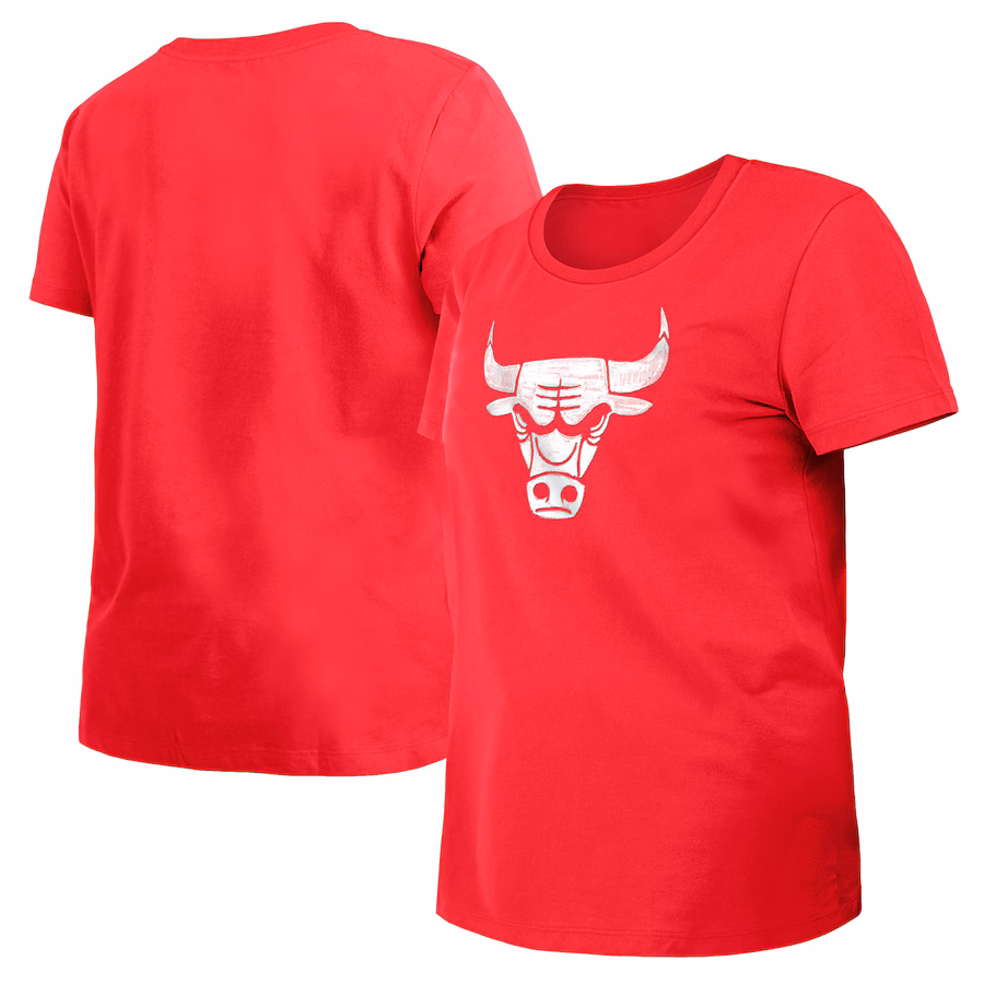 Women's Chicago Bulls New Era Red 2023/24 City Edition T-Shirt - Puhuasuan