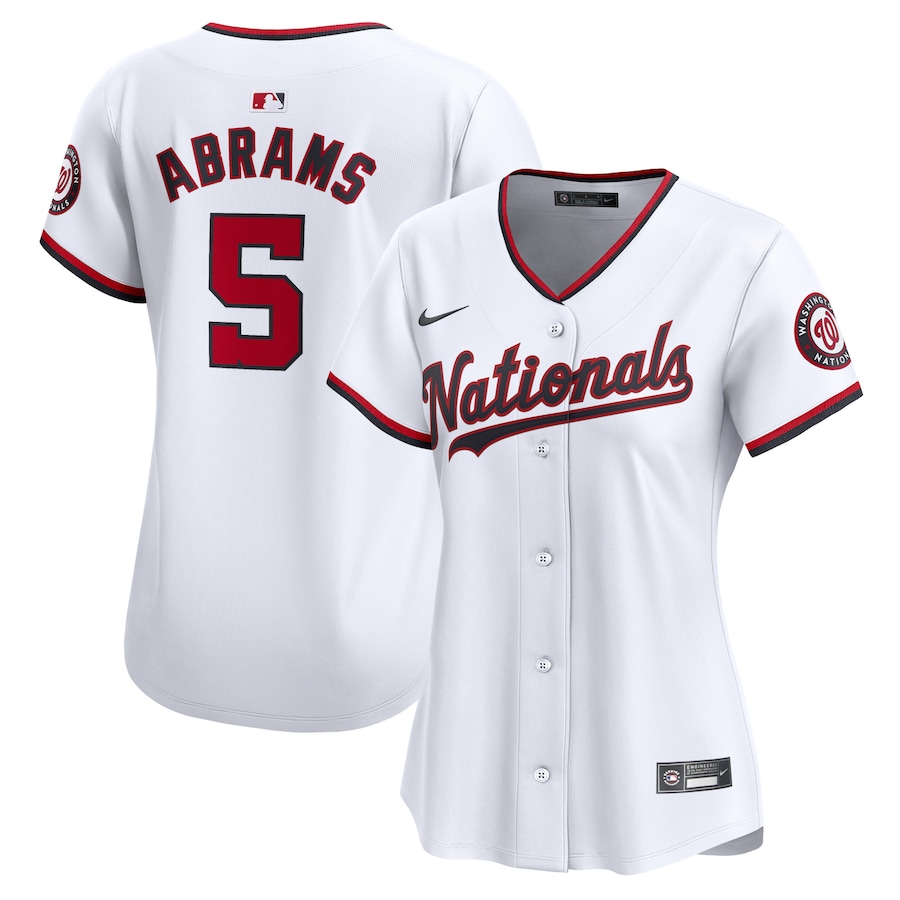 Women's Washington Nationals CJ Abrams Nike White Home Limited Player Jersey - Puhuasuan