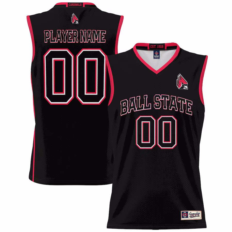 Ball State Cardinals GameDay Greats Youth NIL Pick-A-Player Lightweight Basketball Jersey - Black - Puhuasuan