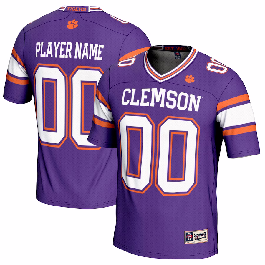 Clemson Tigers GameDay Greats Youth NIL Pick-A-Player Football Jersey - Purple - Puhuasuan