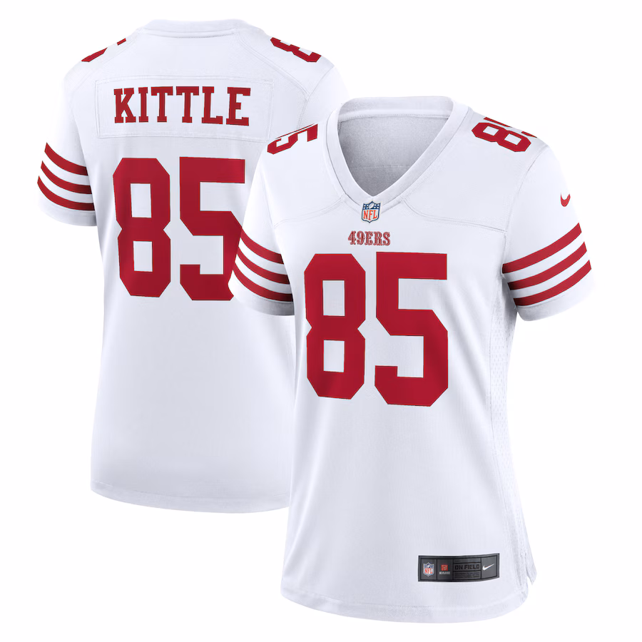 Women's San Francisco 49ers George Kittle Nike White Game Jersey - Puhuasuan