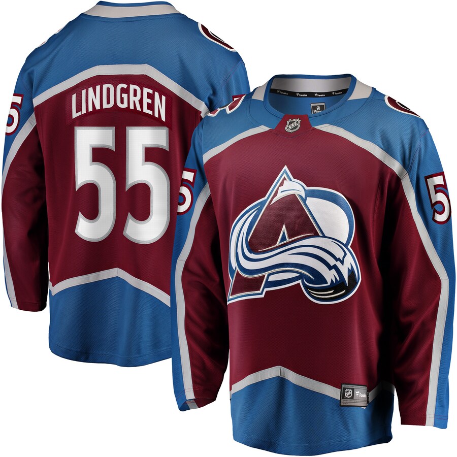 Men's Colorado Avalanche Ryan Lindgren Fanatics Burgundy Home Breakaway Jersey - Puhuasuan