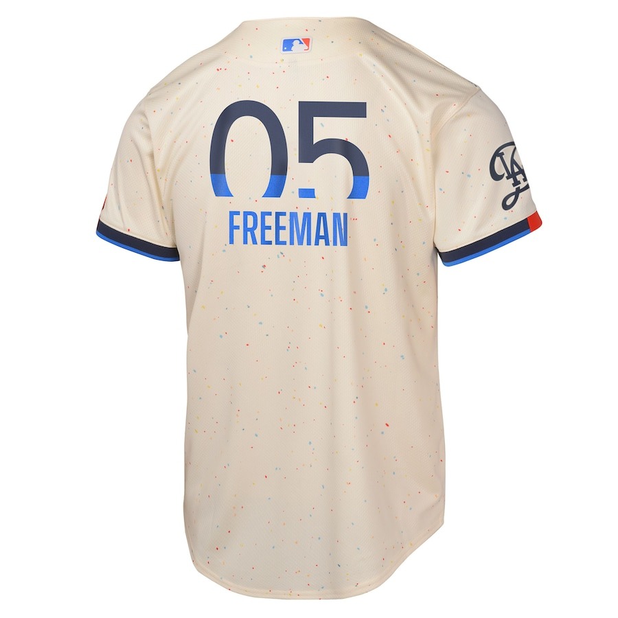 Men's Los Angeles Dodgers Freddie Freeman Nike Cream 2024 City Connect Limited Player Jersey - Puhuasuan