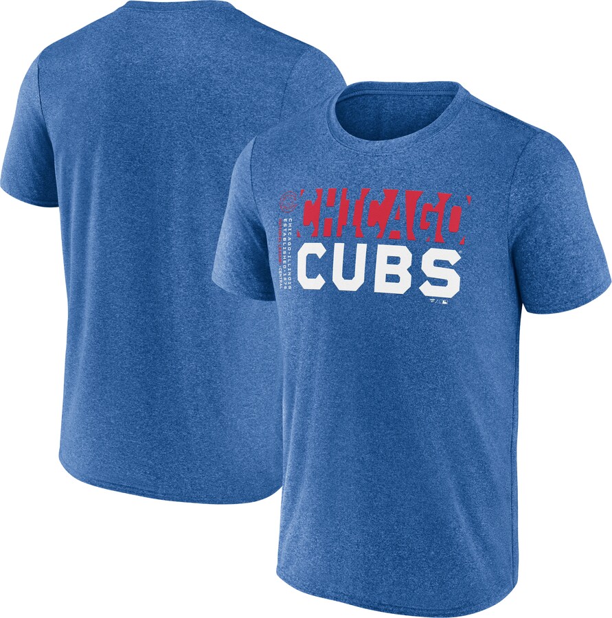 Men's Chicago Cubs Fanatics Heather Royal Fundamentals Shoot For The Sky T-Shirt - Puhuasuan