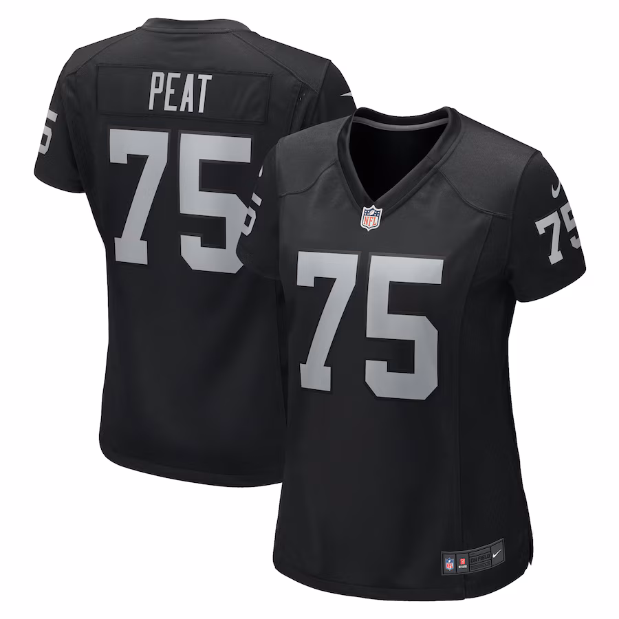 Women's Las Vegas Raiders Andrus Peat Nike Black Game Jersey - Puhuasuan