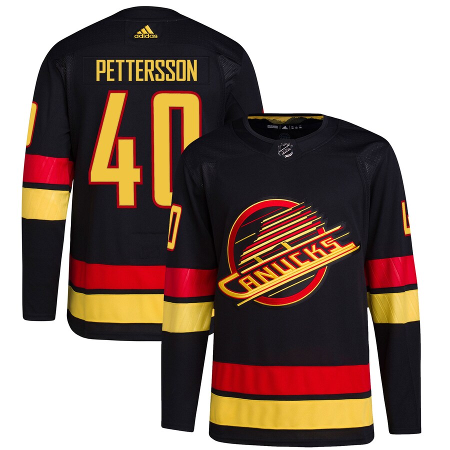 Men's Vancouver Canucks Elias Pettersson adidas Black Alternate Primegreen Authentic Pro Player Jersey - Puhuasuan