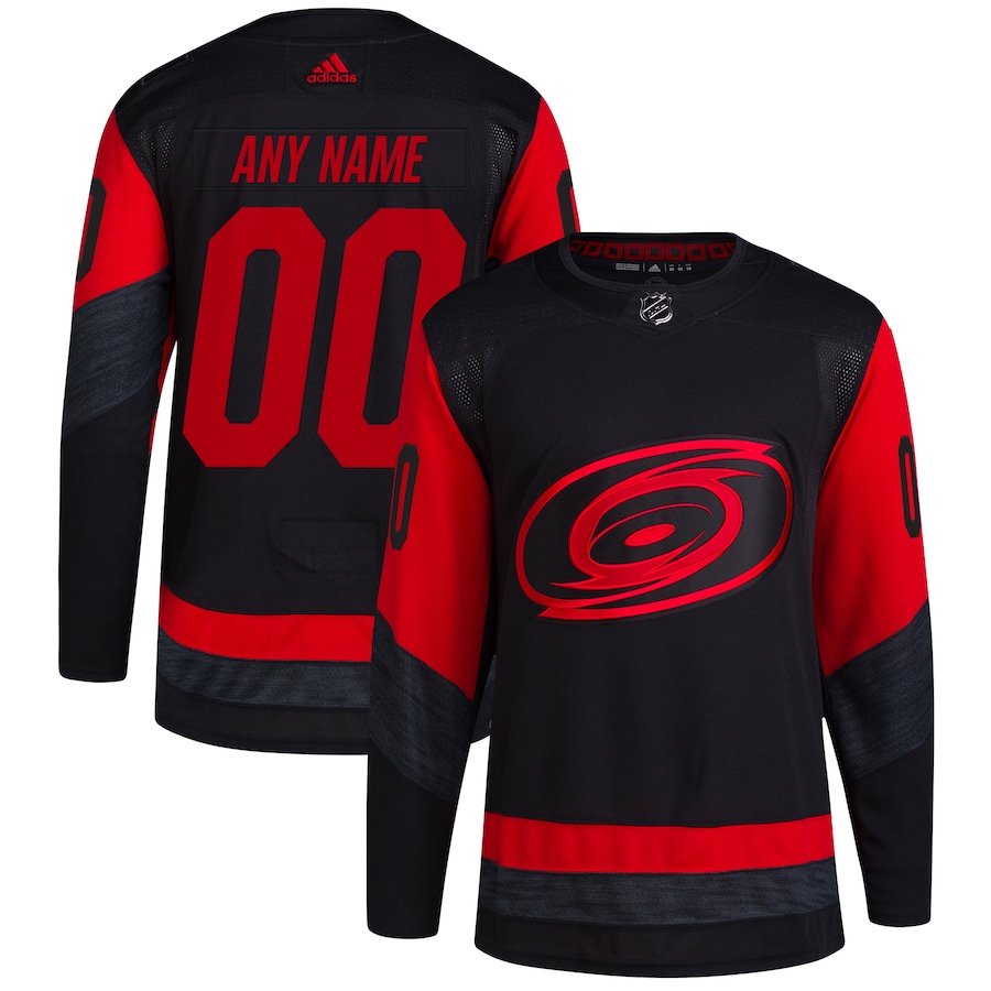 Men's Carolina Hurricanes adidas Black 2023 NHL Stadium Series Primegreen Authentic Custom Jersey - Puhuasuan