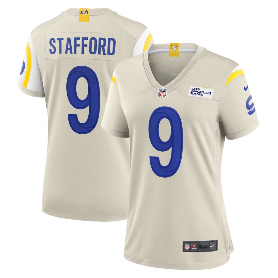 Women's Los Angeles Rams Matthew Stafford Nike Bone Game Jersey - Puhuasuan