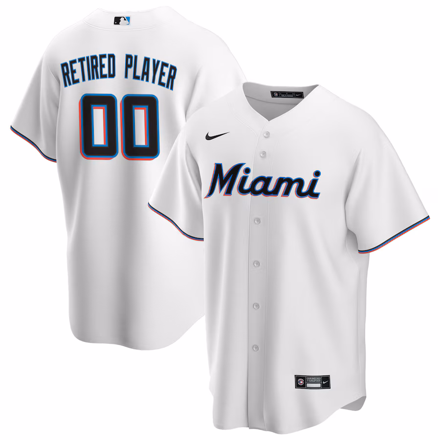 Men's Miami Marlins Nike White Home Pick-A-Player Retired Roster Replica Jersey - Puhuasuan