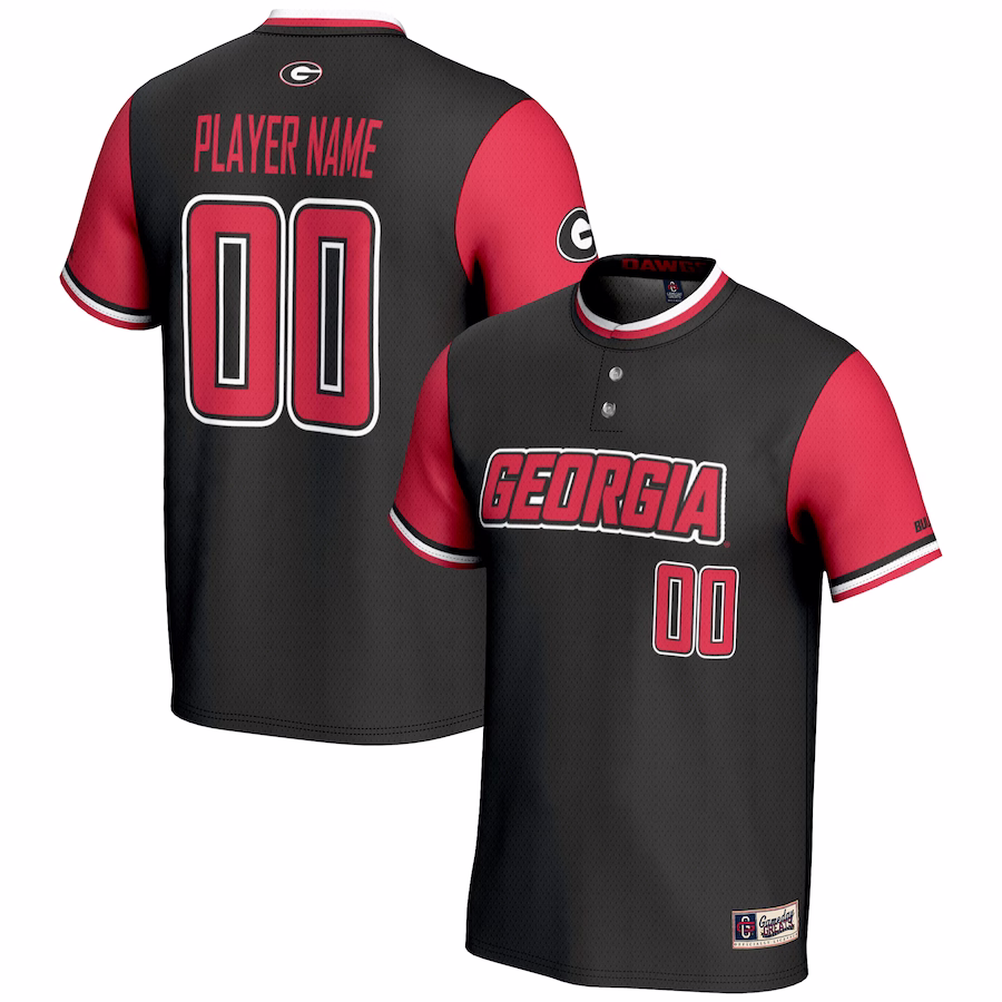 Georgia Bulldogs GameDay Greats Unisex  NIL Pick-A-Player Lightweight Softball Jersey - Black - Puhuasuan