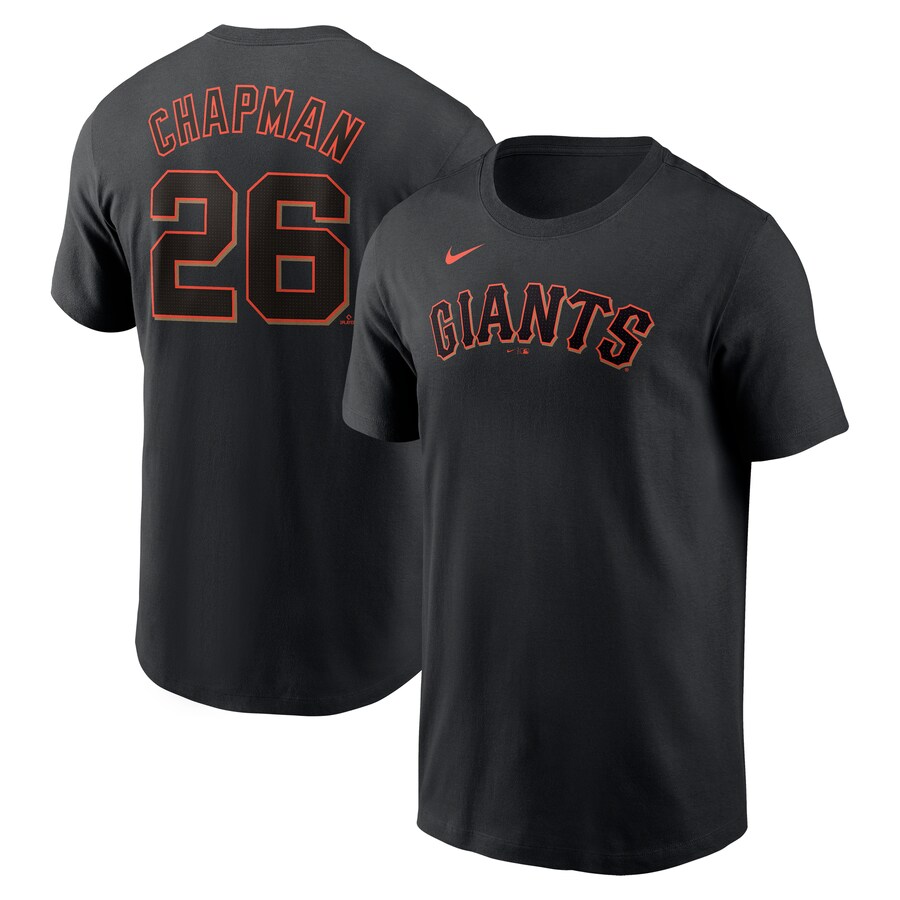 Men's San Francisco Giants Matt Chapman Nike Black Fuse Name & Number T-Shirt - Puhuasuan