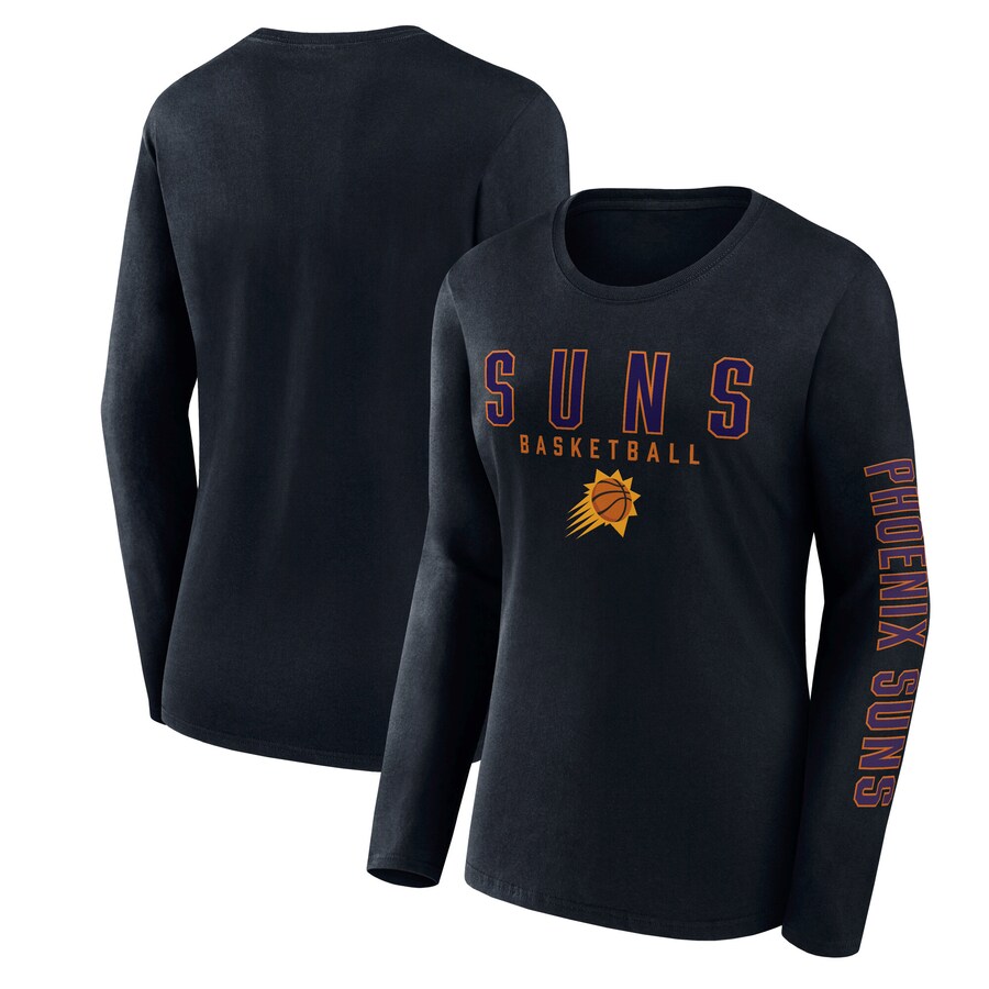 Women's Phoenix Suns Fanatics Black Top Baller Long Sleeve T-Shirt - Puhuasuan