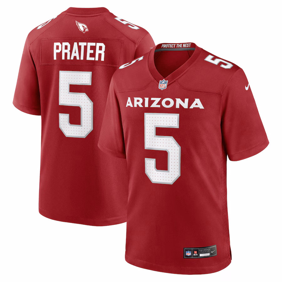 Men's Arizona Cardinals Matt Prater Nike Cardinal Team Game Jersey - Puhuasuan