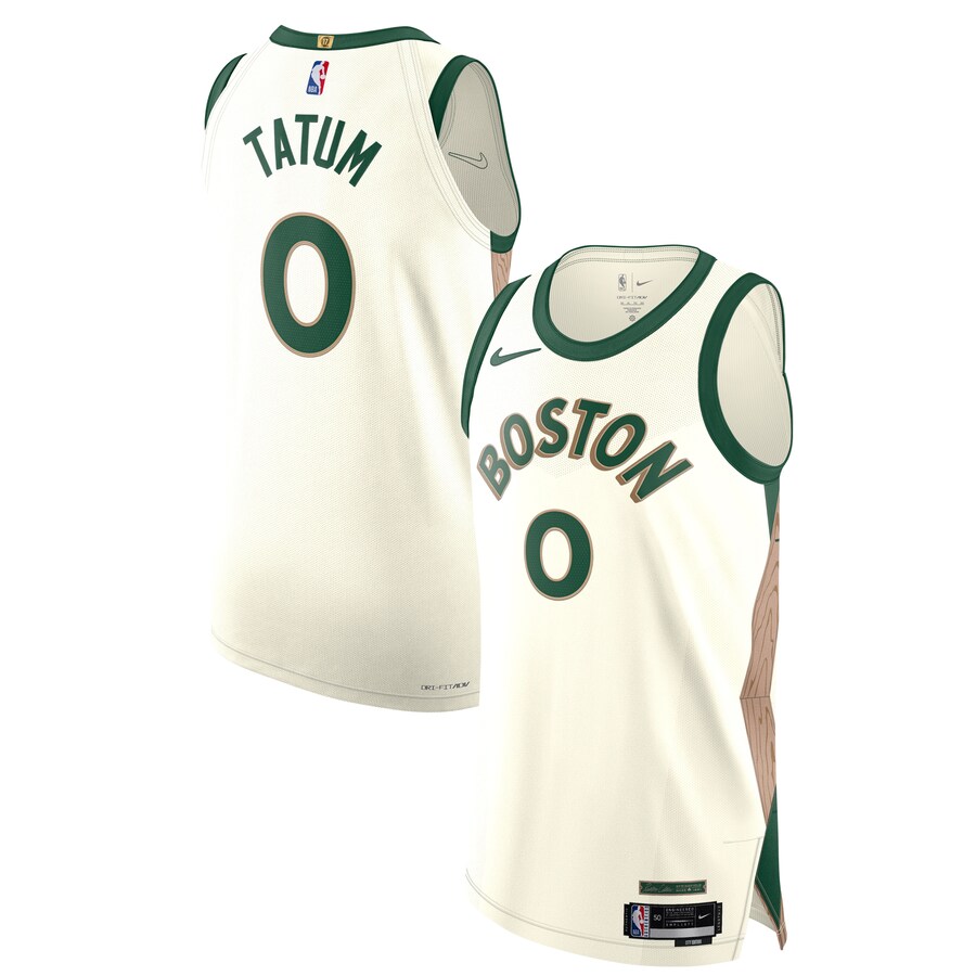 Men's Boston Celtics Jayson Tatum Nike White Authentic Jersey - City Edition - Puhuasuan