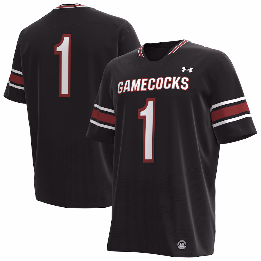 #1 South Carolina Gamecocks Under Armour Replica Football Jersey - Black - Puhuasuan