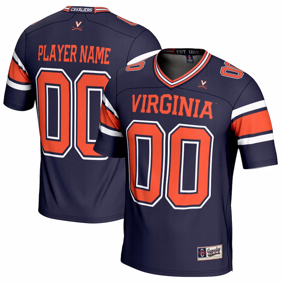 Virginia Cavaliers GameDay Greats Youth NIL Pick-A-Player Football Jersey - Navy - Puhuasuan