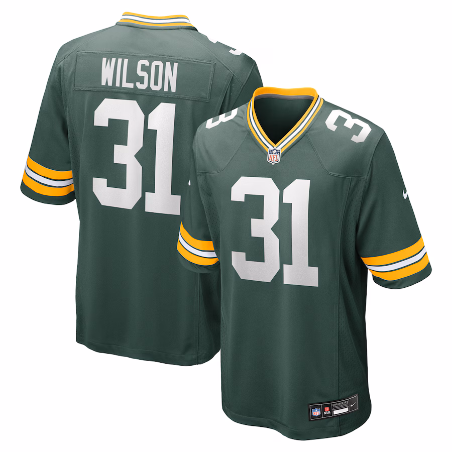 Men's Green Bay Packers Emanuel Wilson Nike Green Game Jersey - Puhuasuan